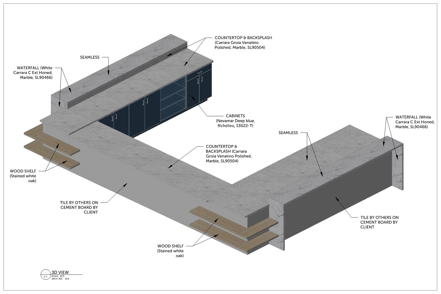 A Millmetric reception-casework shop drawing
